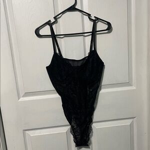 NEW! Black Lace Bodysuit with Adjustable Straps